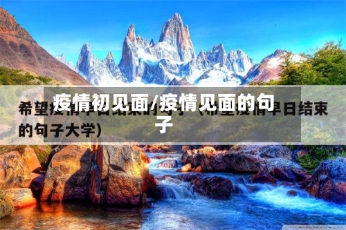 疫情初见面/疫情见面的句子