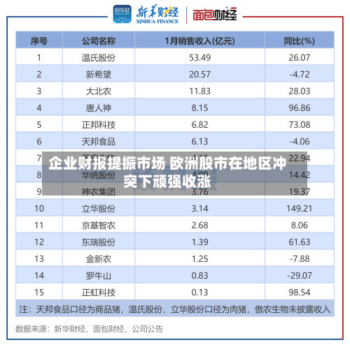 企业财报提振市场 欧洲股市在地区冲突下顽强收涨-第2张图片