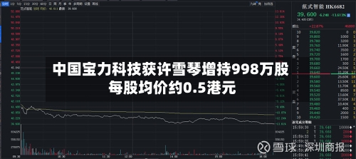 中国宝力科技获许雪琴增持998万股 每股均价约0.5港元