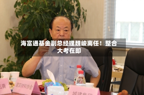 海富通基金副总经理魏峻离任！整合大考在即